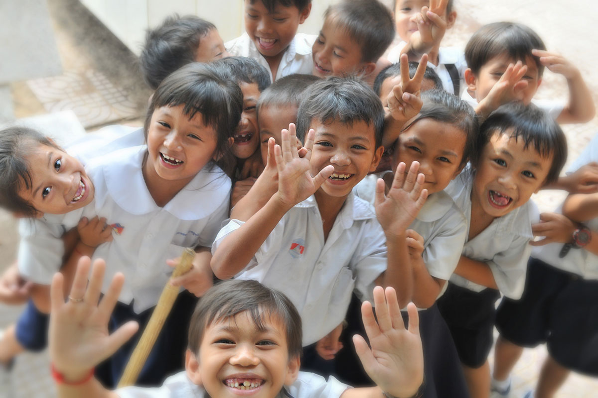 Picture of happy children at school